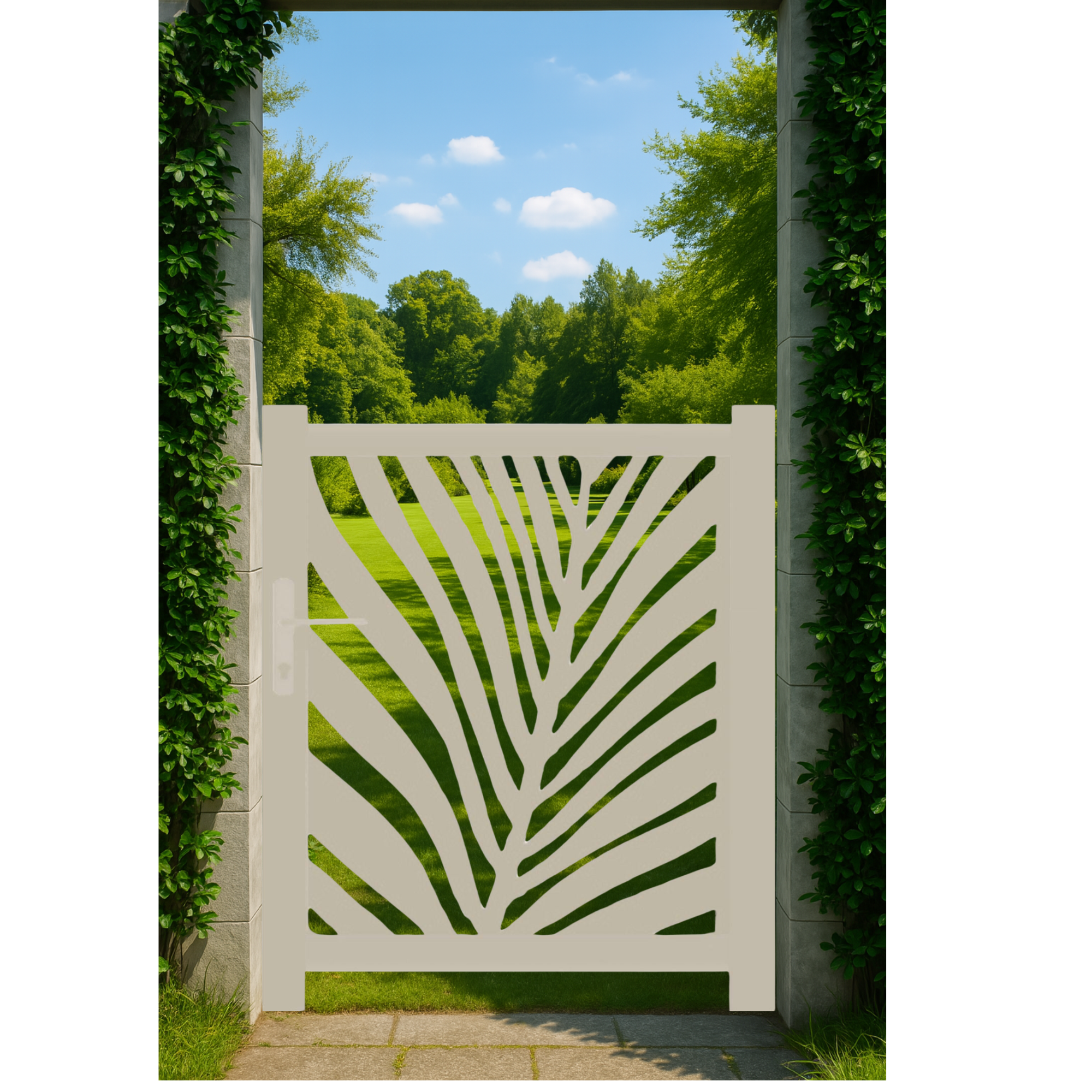 Screen Gate Design Frond Screen Gate Black Tall - Elegant Garden Gate Design – Screen With ...