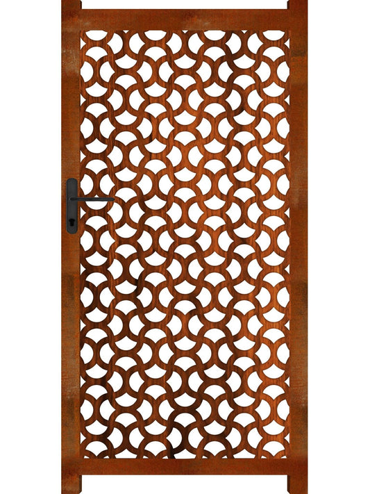 Ellipse Corten Screen Gate - Screen With Envy