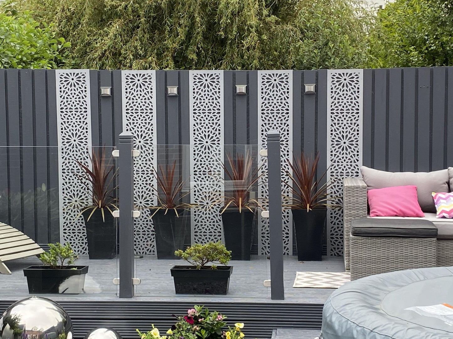 3 Dove Grey Moucharabiya Trellis - 5mm - Screen With Envy