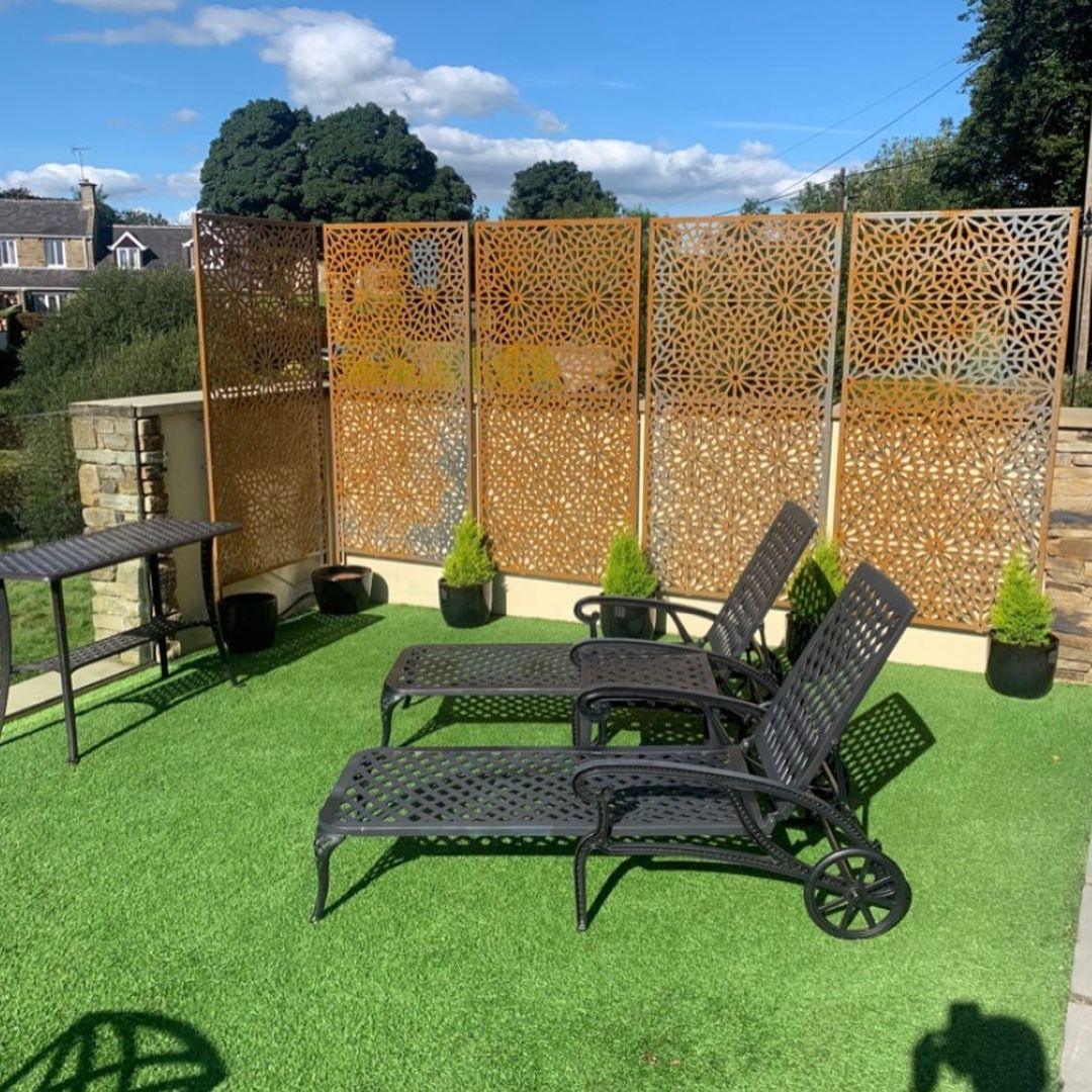 3 Moucharabiya Corten Large Screen - Screen With Envy