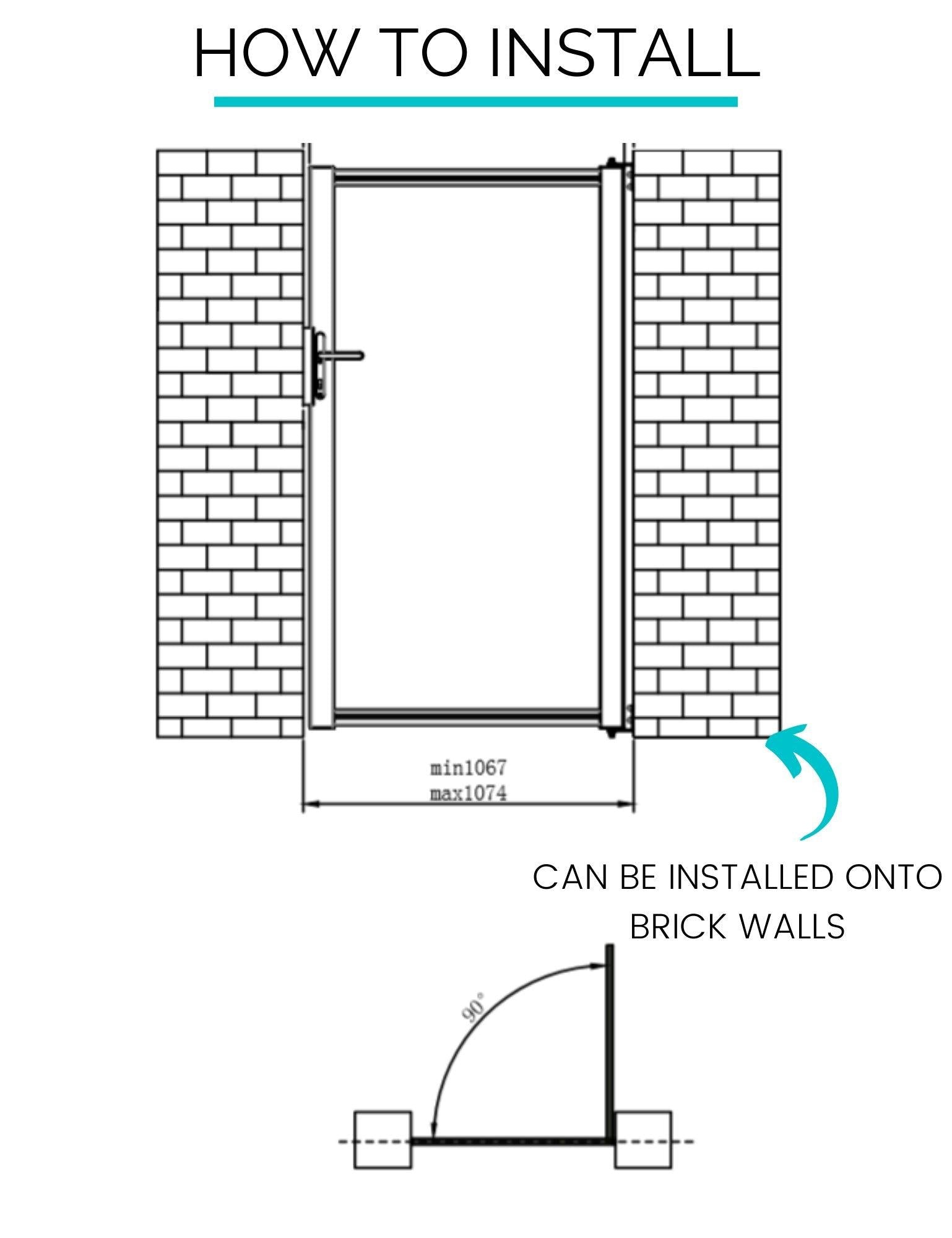 Moucharabiya Trellis Pedestrian Gate - Anthracite - 3ft height - Screen With Envy