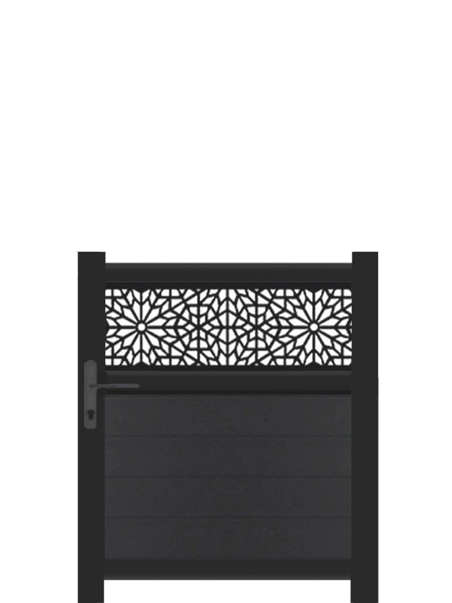 Moucharabiya Trellis Pedestrian Gate - Anthracite - 3ft height - Screen With Envy