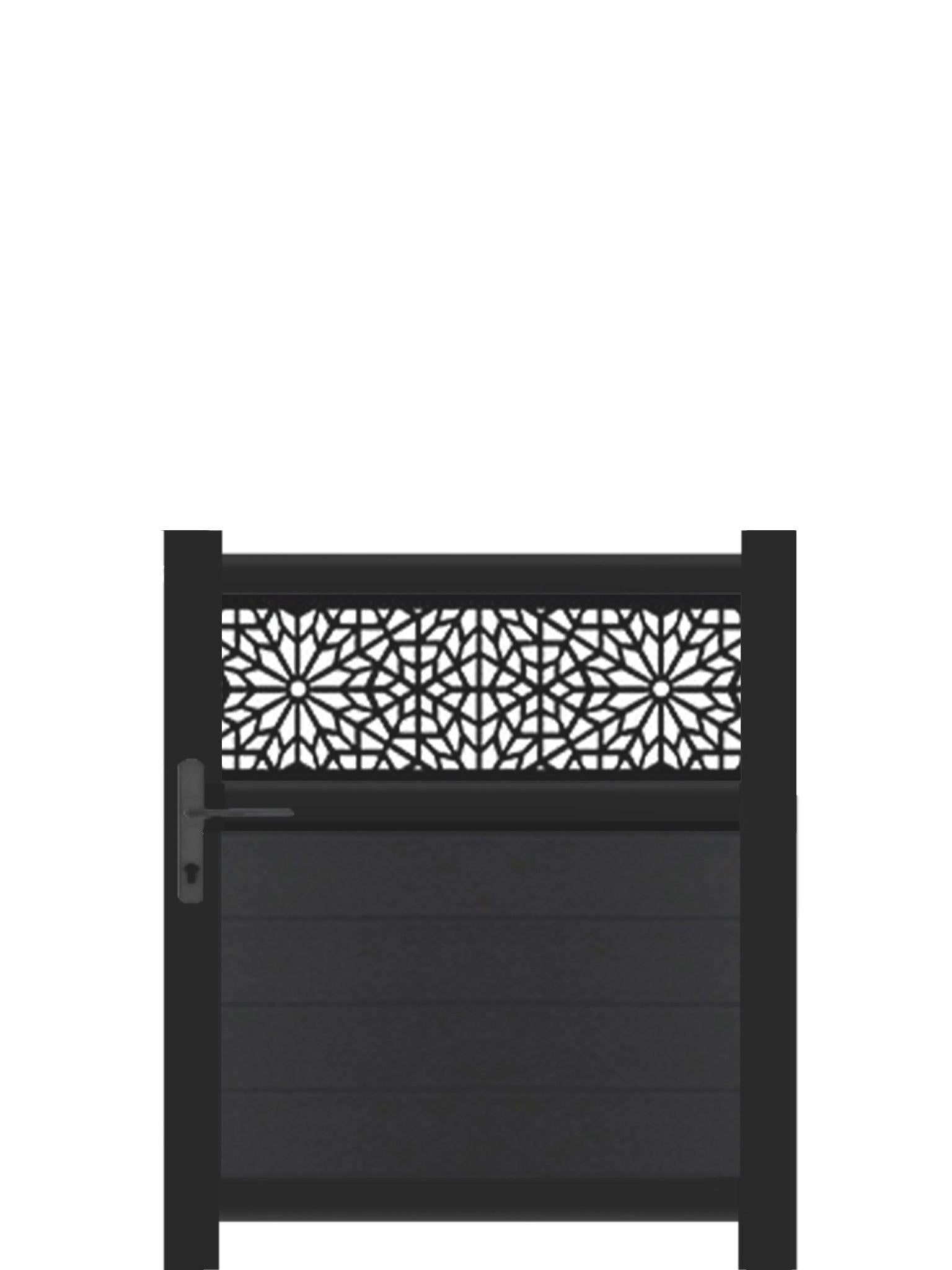 Moucharabiya Trellis Pedestrian Gate - Anthracite - 3ft height - Screen With Envy