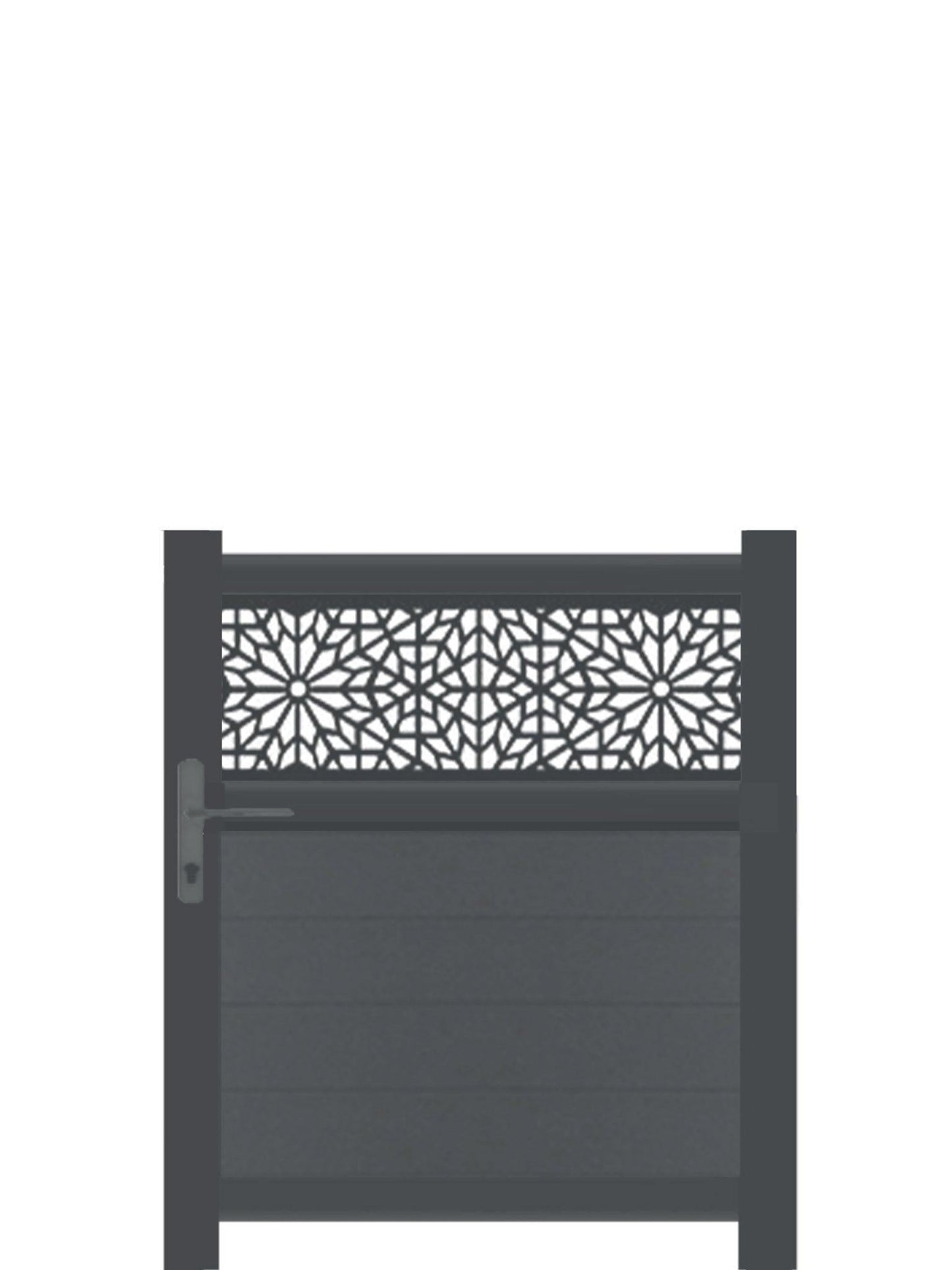 Moucharabiya Trellis Pedestrian Gate - Anthracite - 3ft height - Screen With Envy