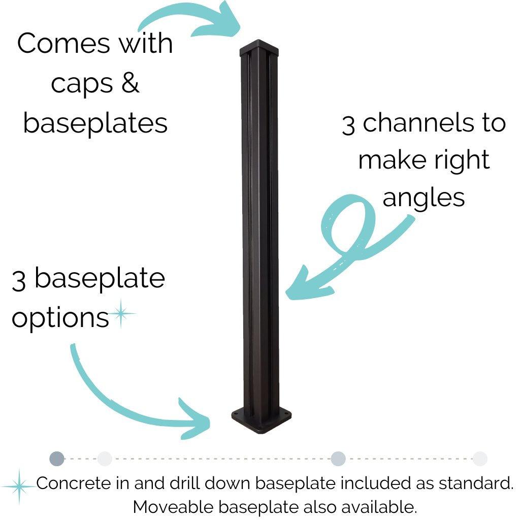 4ft Corner Post - Screen With Envy