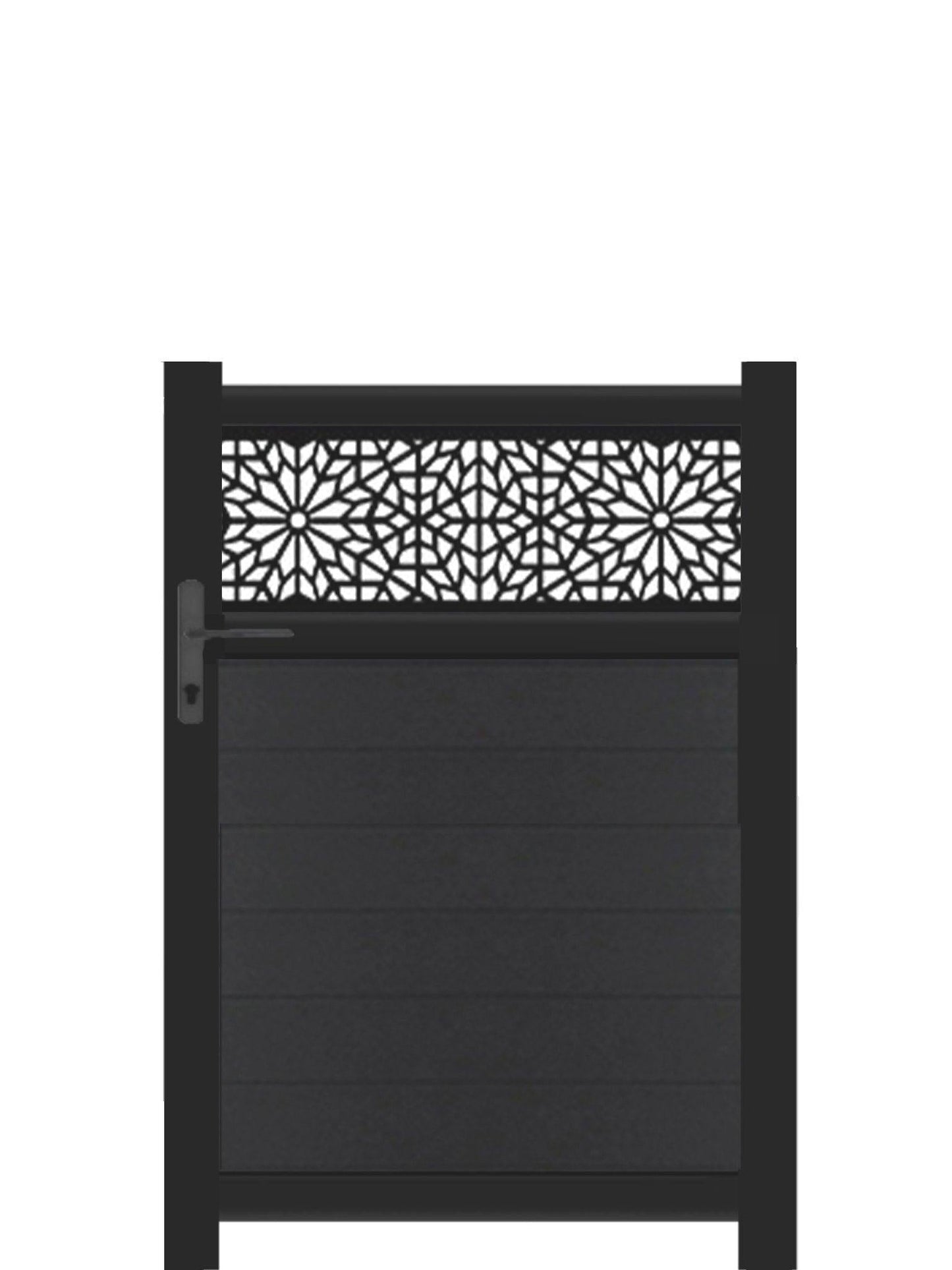 Moucharabiya Trellis Pedestrian Gate - Anthracite - 3ft height - Screen With Envy