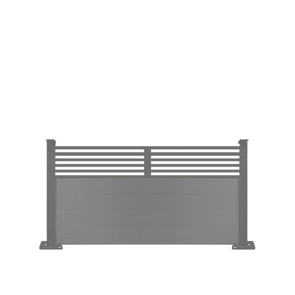 Slat Top Fence - Cream - 3ft - Screen With Envy