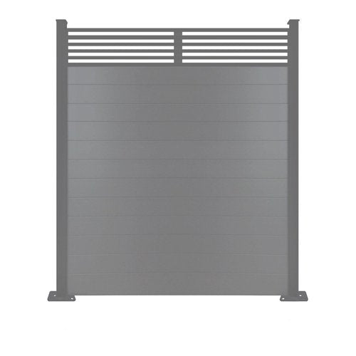 Slat Top Dove grey Fence