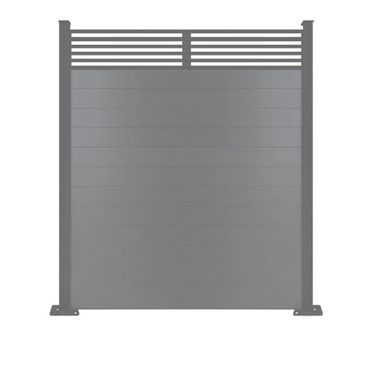 Slat Top Fence - Dove Grey - 7ft - Screen With Envy