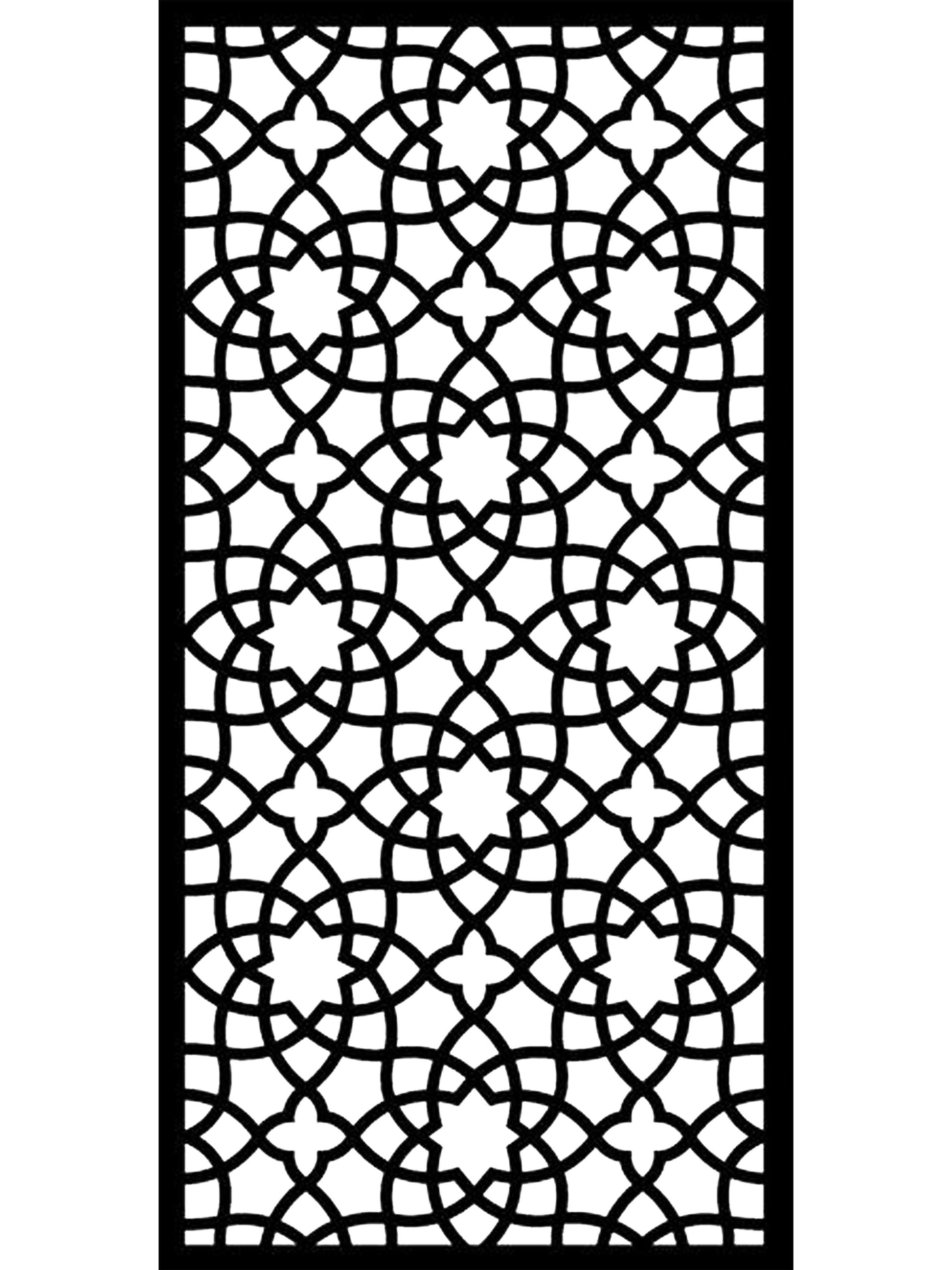 Alhambra 3 Black Large Screens & 3 Trellises - Screen With Envy