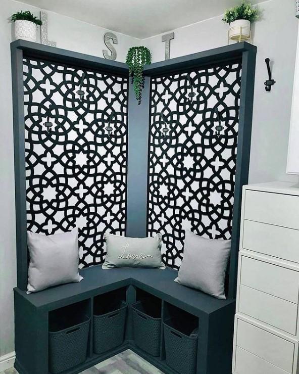 Alhambra 3 Black Large Screens & 3 Trellises - Screen With Envy