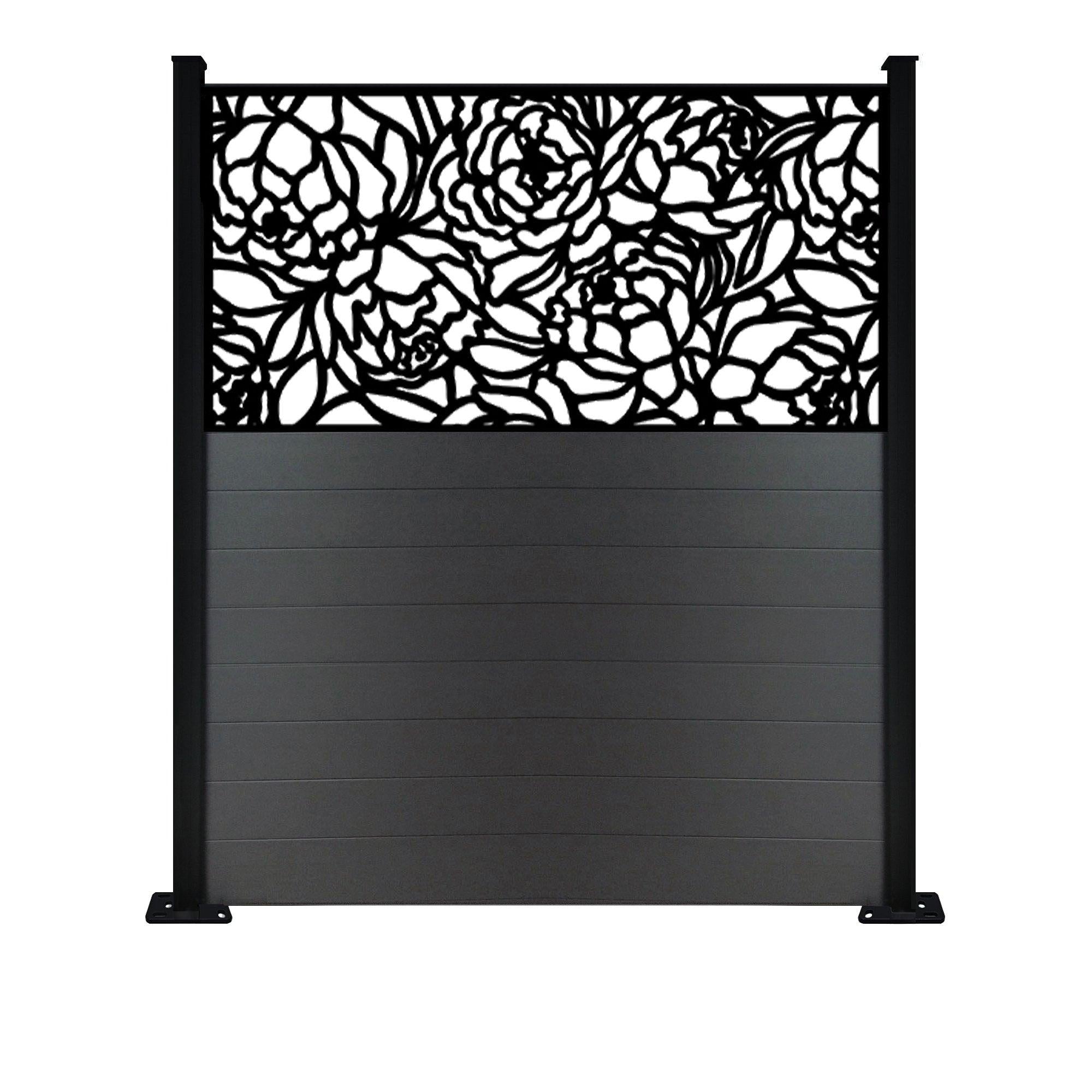Bloom Anthracite Screen Fence 7ft | Stylish Outdoor Privacy