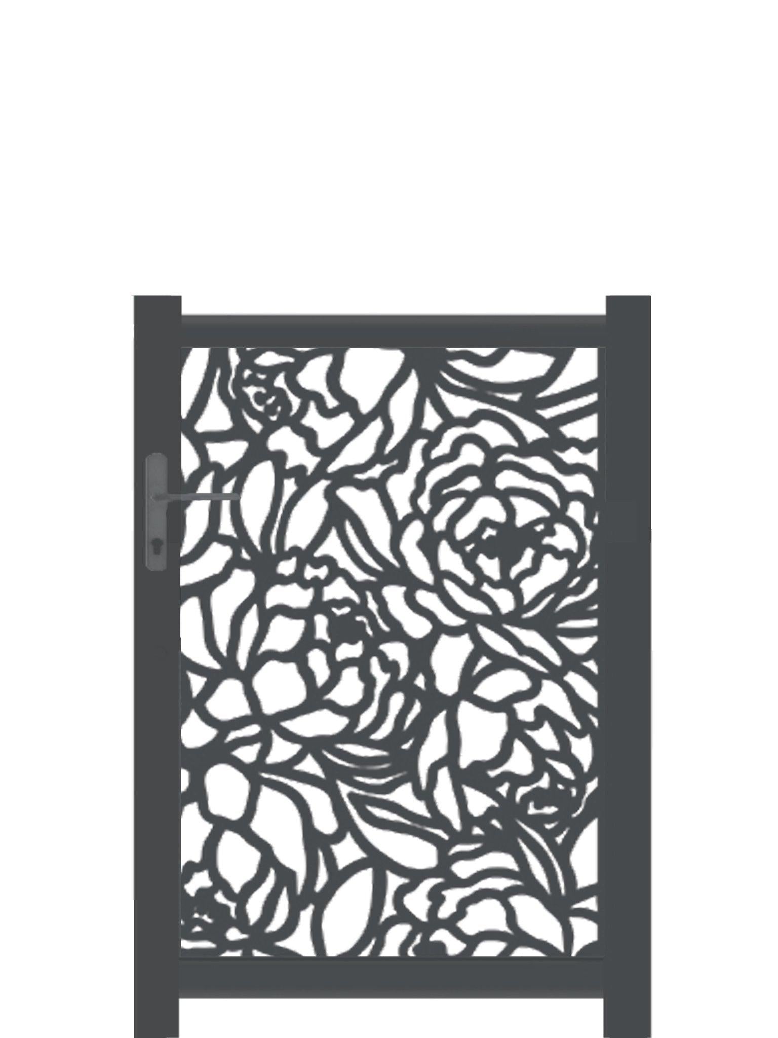 Bloom Screen Gate - Black, 4ft Height for Stylish Fencing – Screen With ...