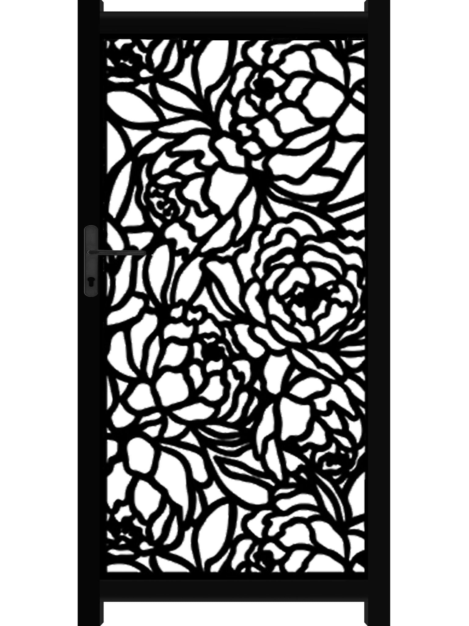 Tall Bloom Screen Gate in Black - Elegant and Durable