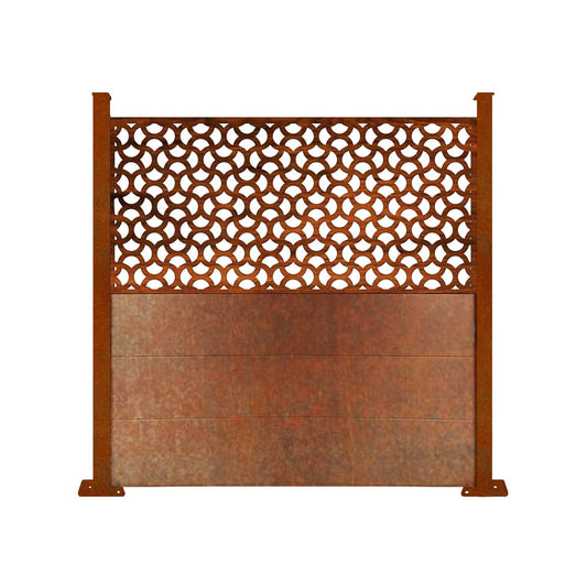 Corten Ellipse Screen Fence - Screen With Envy