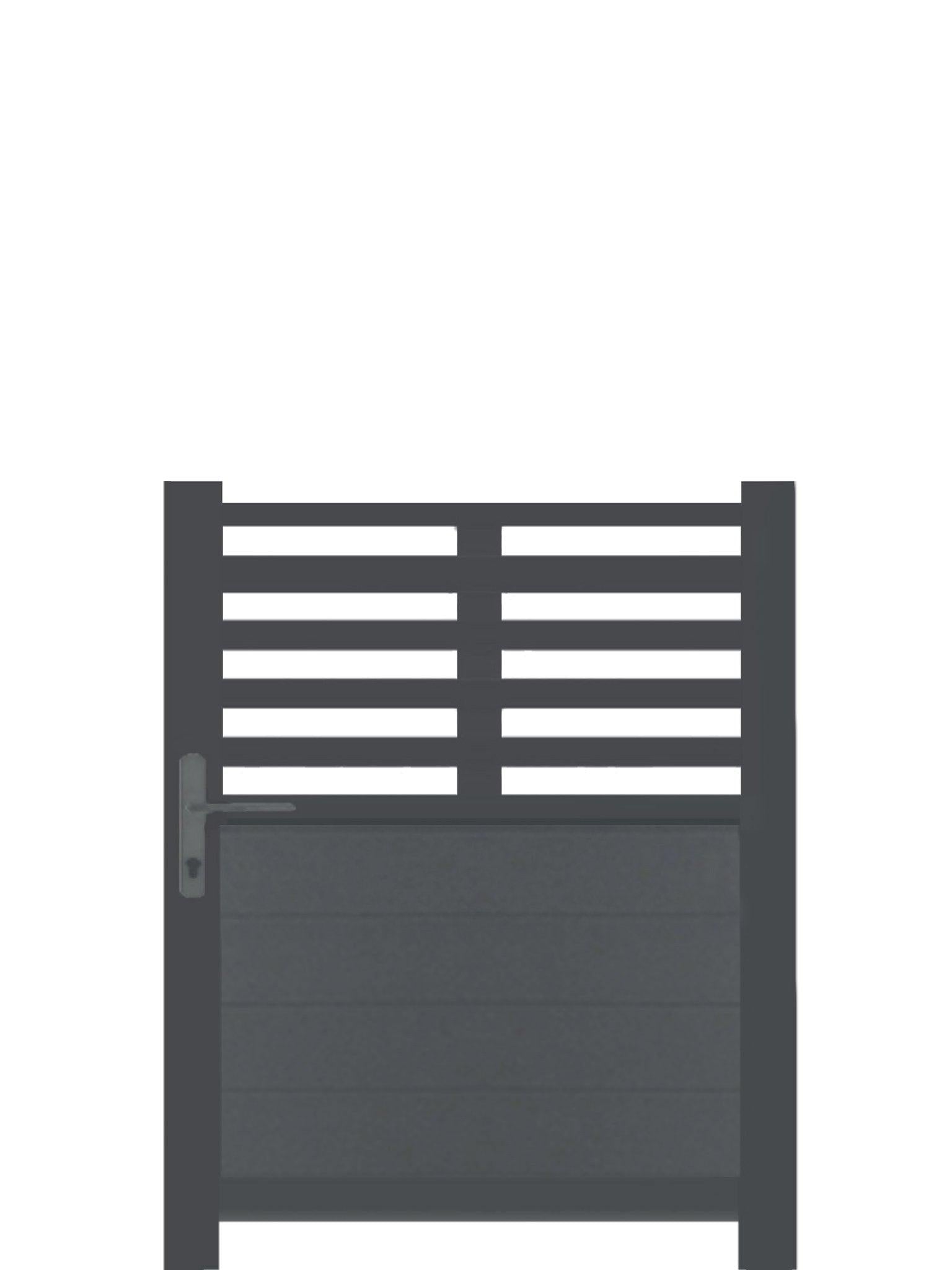 Slat Top Pedestrian Gate - Screen With Envy