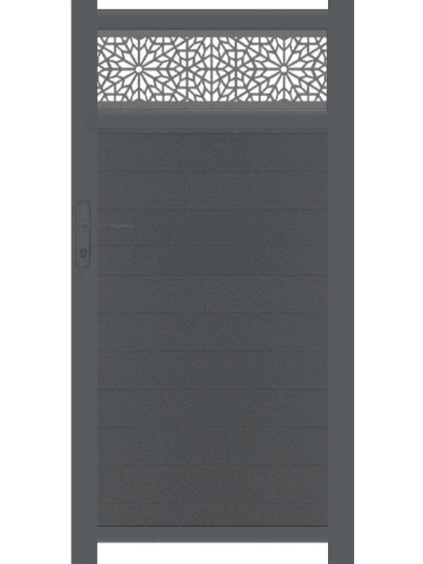 Moucharabiya Trellis Pedestrian Gate - Anthracite - 3ft height - Screen With Envy